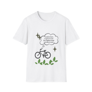 Bike & Nature Graphic T-Shirt — "No Plan to Worry" Inspirational Cycling Tee