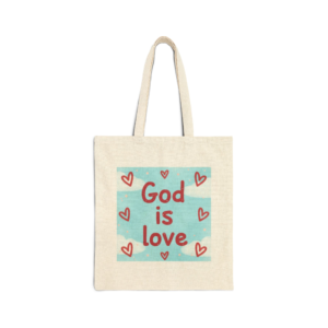 God Is Love Tote Bag — Religious Canvas Grocery & Church Tote