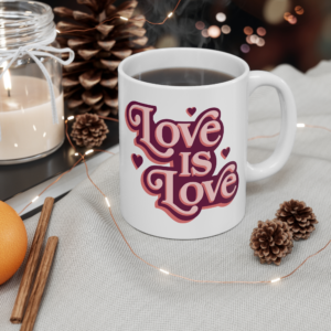 Love Is Love Mug — Retro Pride Coffee Cup (11oz)
