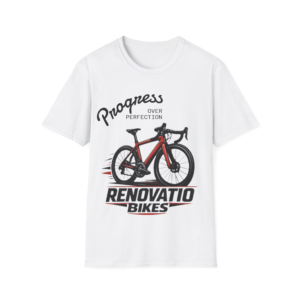 Renovatio Bikes 'Progress Over Perfection' Road Bike T-Shirt